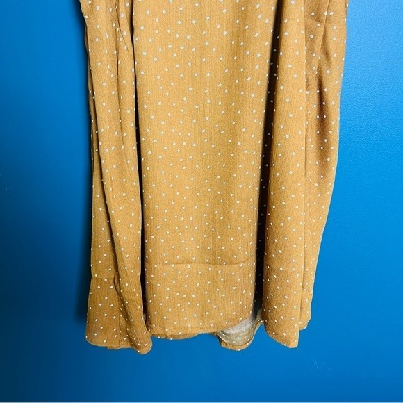 Lulus Missy Rust Orange Polka Dot Satin Knotted Front Mini Dress Size Small - Picture 14 of 14